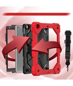 Oklepno ohišje za iPad 7/8/9 generacije 10,2 palca rdeče barve