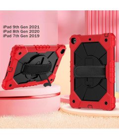 Pancerne Etui do iPad 7/8/9 Generacji 10.2 Cali Czerwone