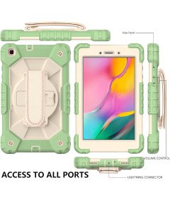 Ohišje za Samsung Galaxy Tab A 8.0" s stojalom in trakom Zeleno