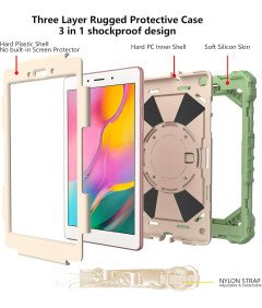 Ohišje za Samsung Galaxy Tab A 8.0" s stojalom in trakom Zeleno