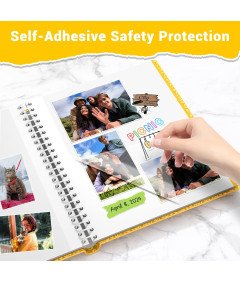 Album na Zdjęcia Instax Mini Polaroid Samoprzylepne Strony 24x29 cm Złoty