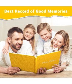 Album na Zdjęcia Instax Mini Polaroid Samoprzylepne Strony 24x29 cm Złoty