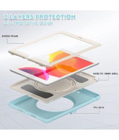 Etui z Uchwytem do iPad Pro 12.9 Cala (2021) Pancerne Jasnoniebieskie
