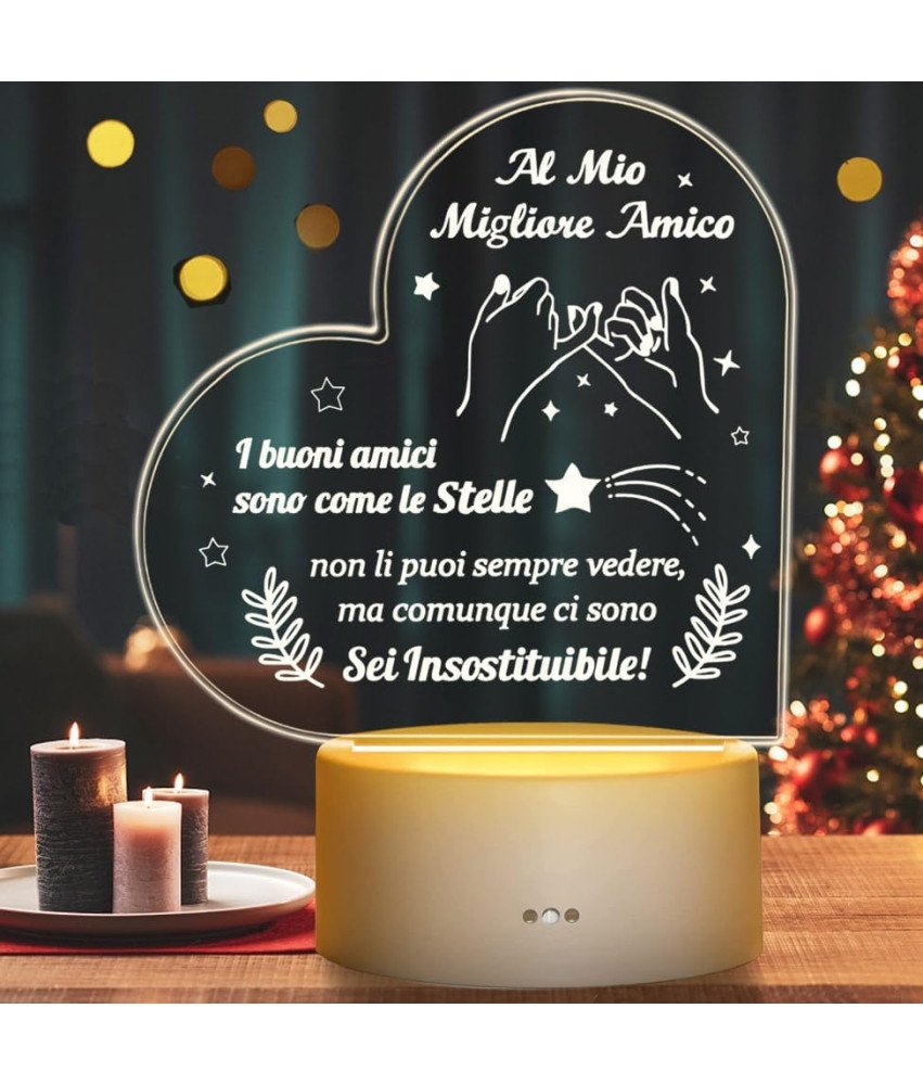 Aonveki LED nočna lučka - odlično darilo za prijatelja Napis v italijanščini