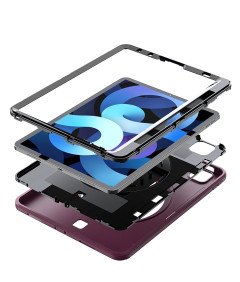 Oklepno ohišje z vrtljivim stojalom za iPad Air 4/iPad Pro 11 Maroon