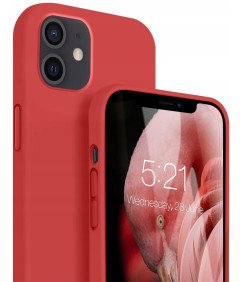 Etui do Apple iPhone 12 Stylowe Wysokiej Jakości TPU Czerwone