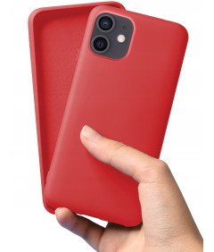 Etui do Apple iPhone 12 Stylowe Wysokiej Jakości TPU Czerwone