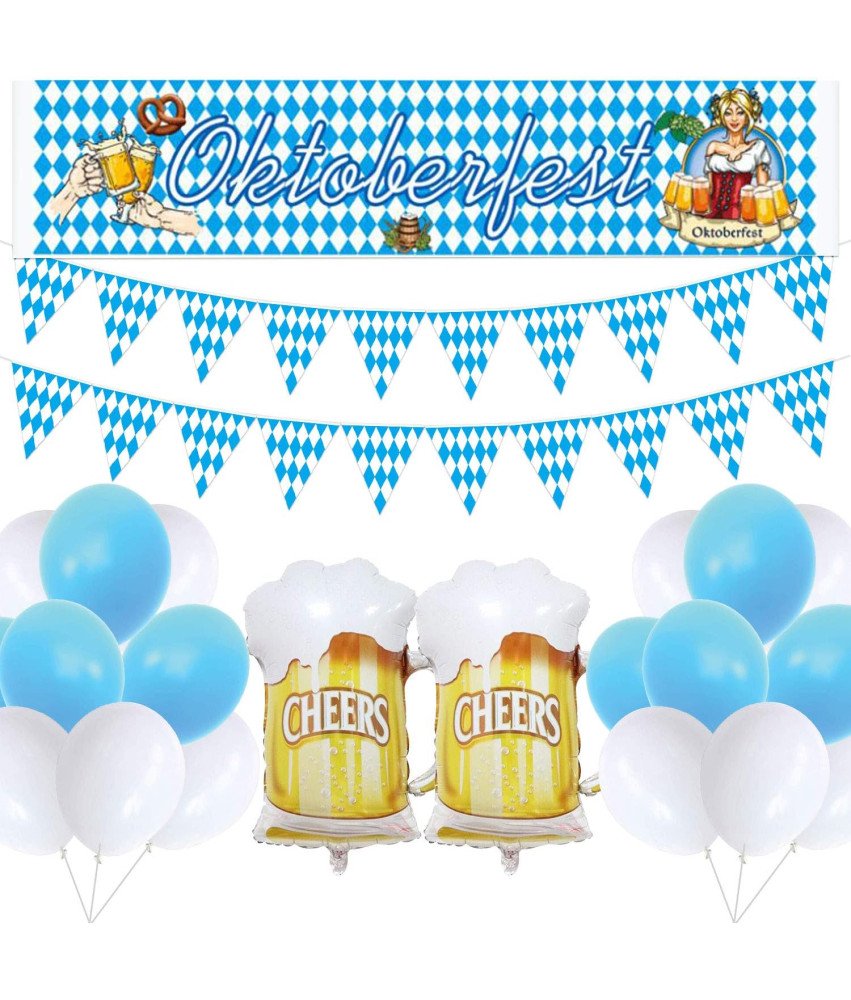 Baner Flagi Balony Piwo Oktoberfest Browar Zestaw Girlanda Dekoracja