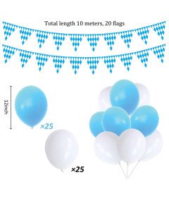 Baner Flagi Balony Piwo Oktoberfest Browar Zestaw Girlanda Dekoracja