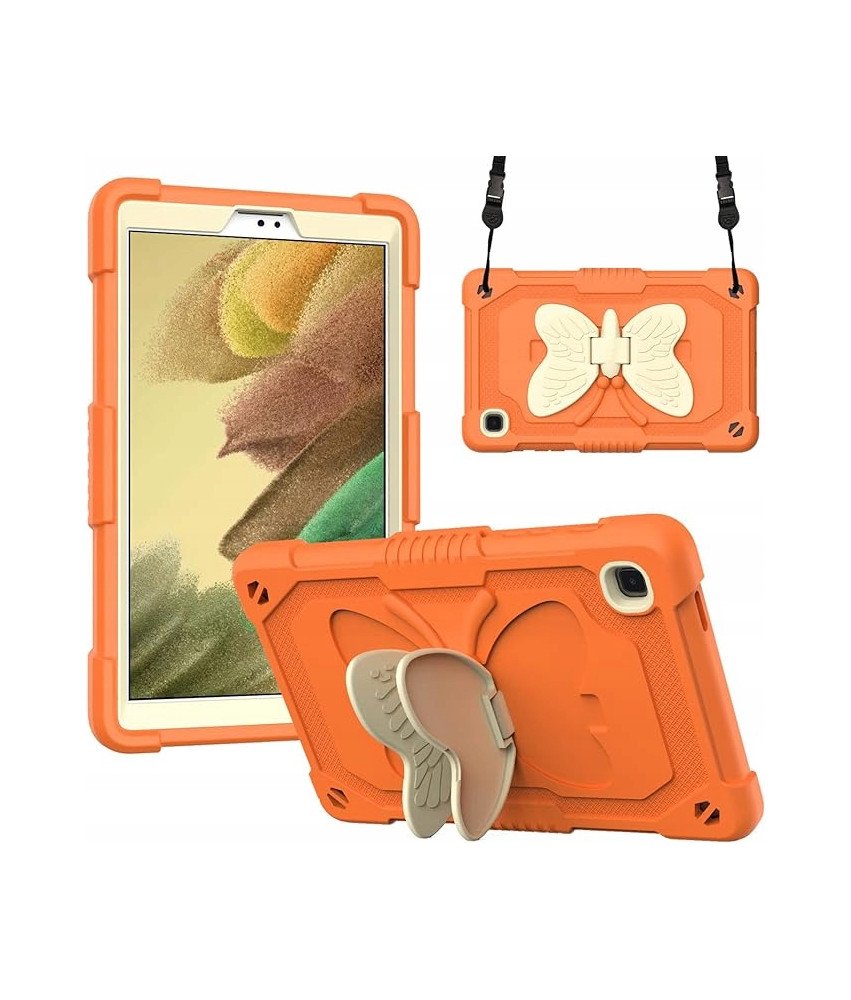 Ohišje za iPad 10,2" s stojalom Butterfly in ramenskim pasom Oranžna