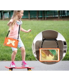 Ohišje za iPad 10,2" s stojalom Butterfly in ramenskim pasom Oranžna