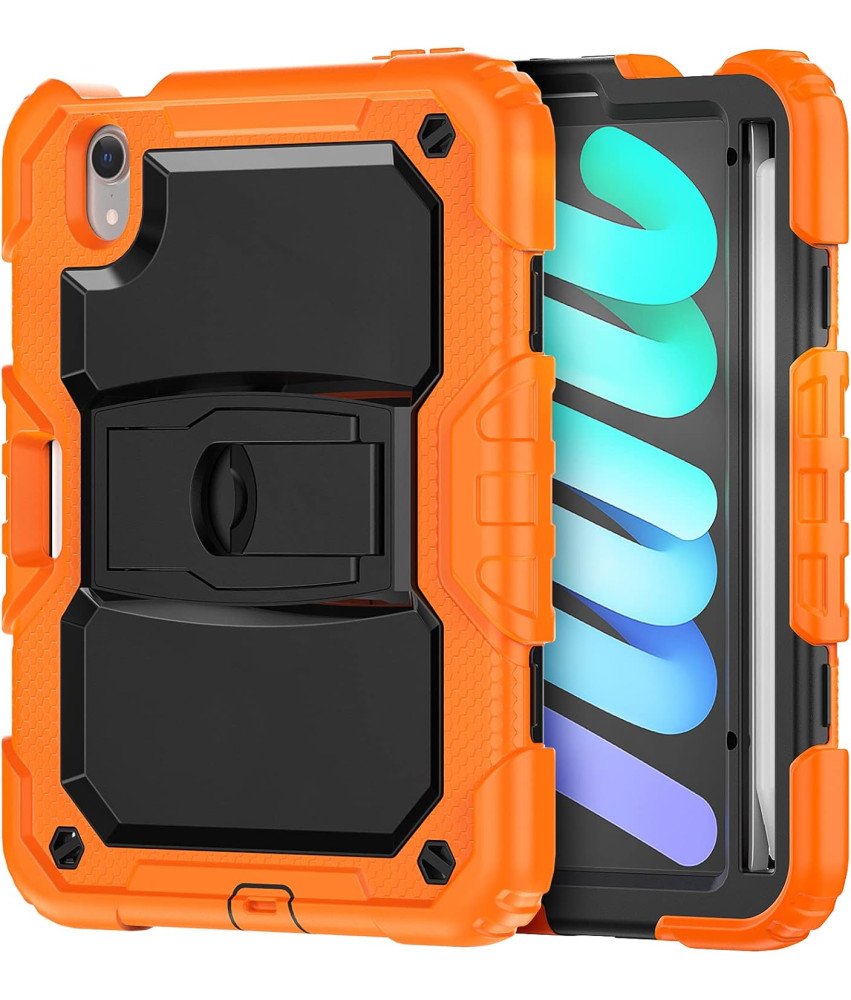 Ohišje za iPad Mini 6 8,3" 2021 z naramnico oranžno