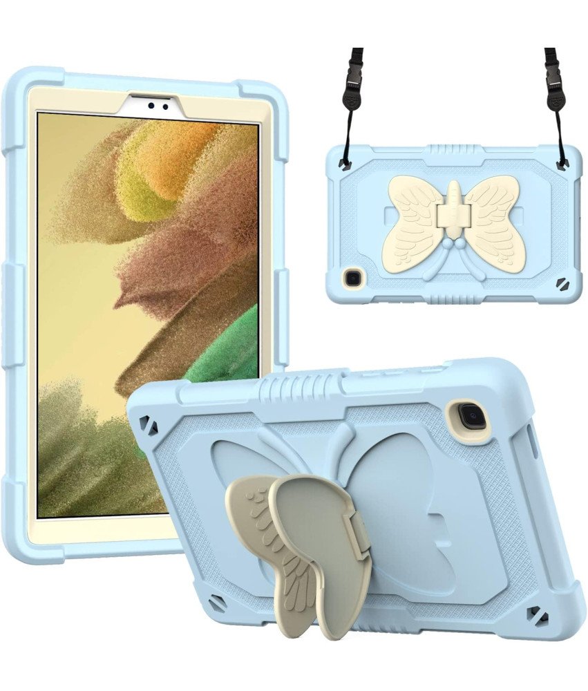 Etui do Samsung Galaxy Tab A7 Lite 2021 z Podstawką Motyla Niebieskie