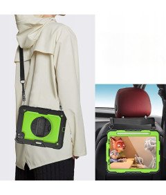 Etui na iPad Air 5/Air 4/Pro 11"z Paskiem na Ramię i Podstawką Zielone