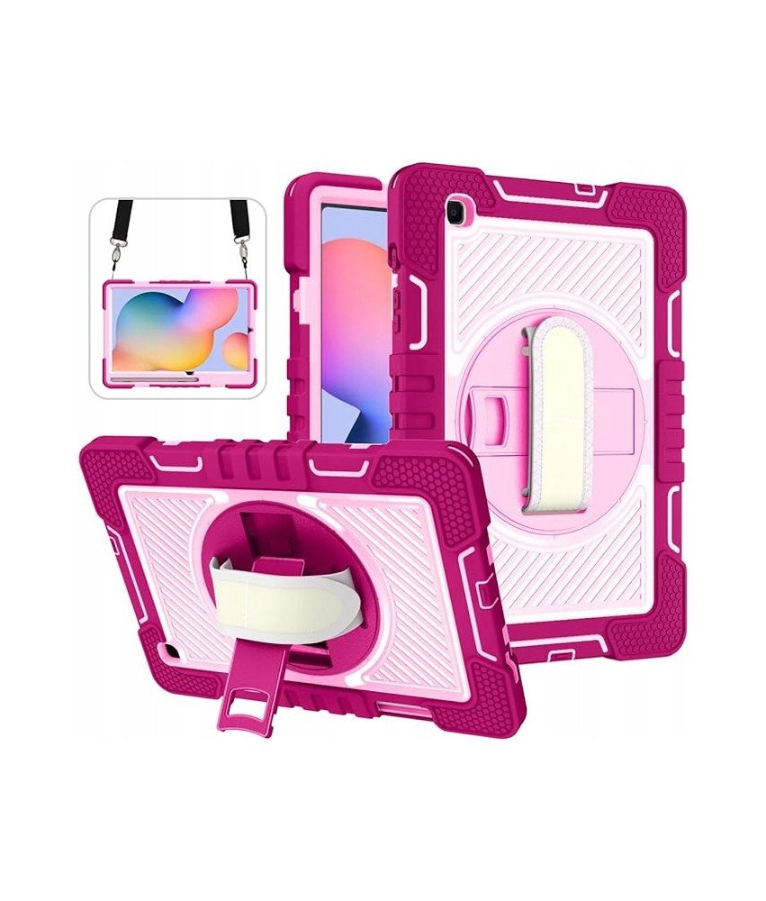 Etui na Samsung Galaxy Tab S6 Lite 10.4" z Paskiem na Ramię Różowe