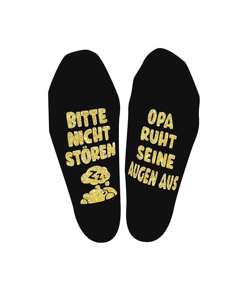 Śmieszne Skarpetki Męskie "Dziadek daj Odpocząć Oczom" - Napis po Niemiecku