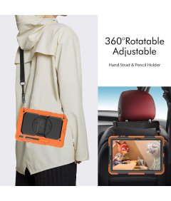 Ohišje za Samsung Galaxy TAB S8 11" z naramnico Orange