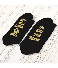 Śmieszne Skarpetki Męskie "Dziadek daj Odpocząć Oczom" - Napis po Niemiecku