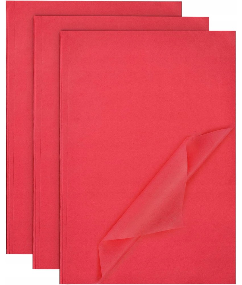 Rdeč ovojni papir 50 cm x 35 cm 60 listov