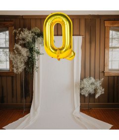 Zlat balon črka Q - popoln dodatek za vašo praznovanje, 40 cm, 1 kos