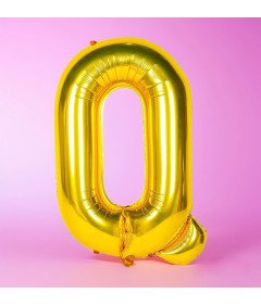 Zlat balon črka Q - popoln dodatek za vašo praznovanje, 40 cm, 1 kos