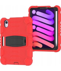 Ohišje za iPad Mini 6. generacije 2021 Rugged s stojalom Red
