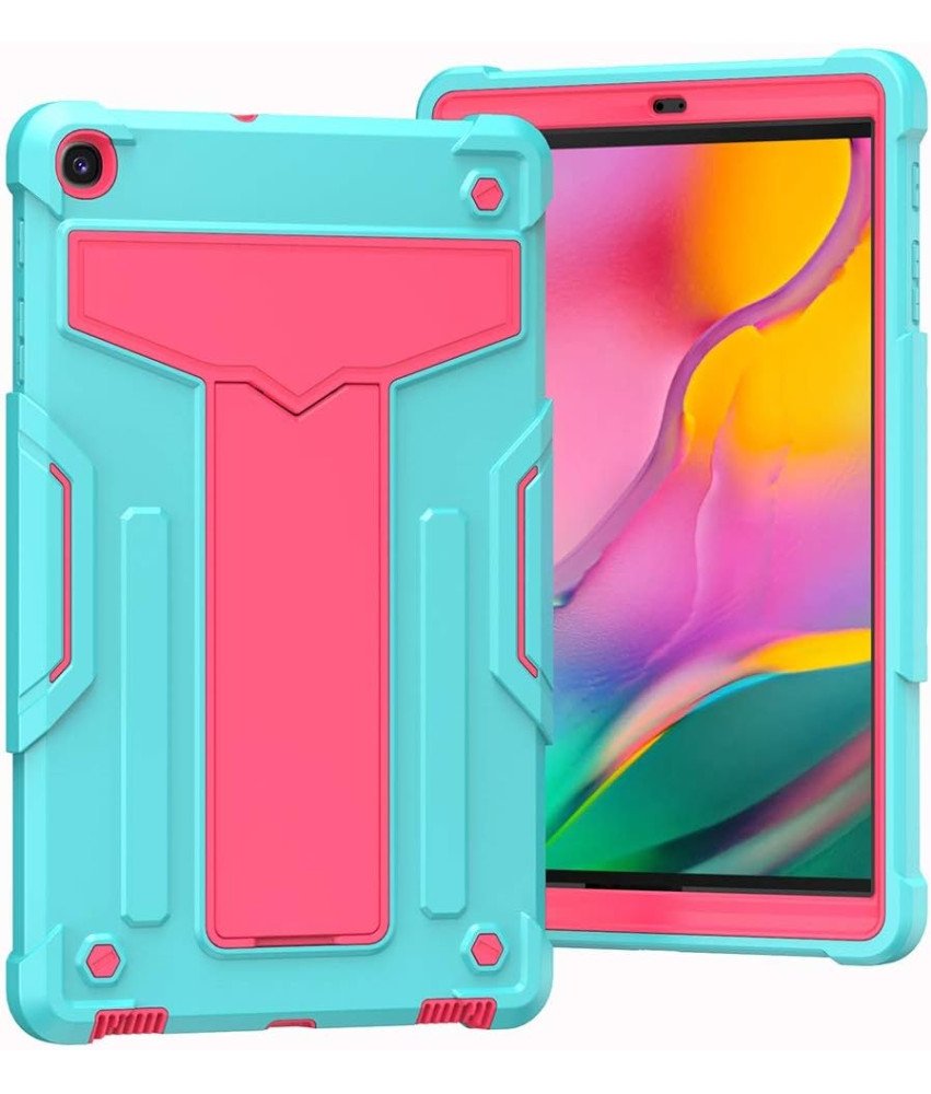 Etui do Samsung Galaxy Tab A 8.0" (2019) z Podstawką Zielono-różowe