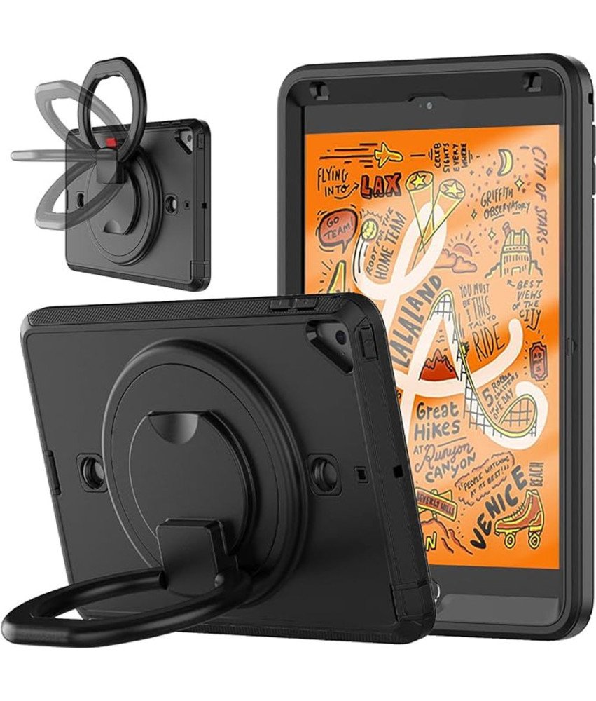 Ohišje za iPad Mini 5/4 7,9 palca s stojalom in naramnico črno