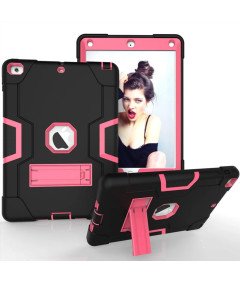 iPad Mini 4/5 Ohišje s stojalom Odporno na udarce, roza in črno