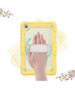 Etui na iPad 10.2" 2021 z Uchwytem i Podstawką Obrotową Żółte