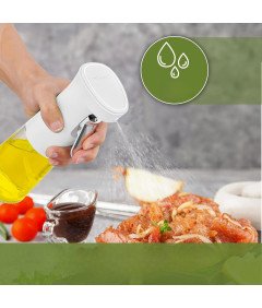 Elevaire Szklany Rozpylacz Oleju Zapobiegający Kapaniu 240 ml Biały
