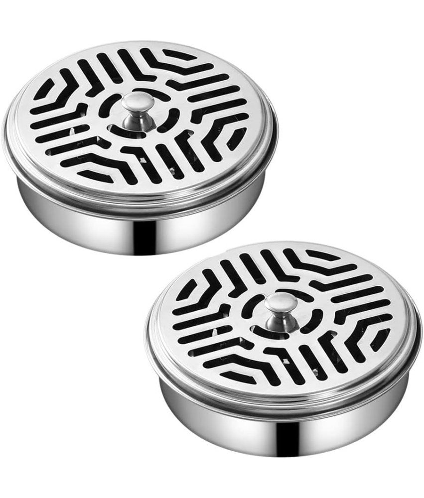 ZAYMDO Nosilec tuljave za komarje iz nerjavečega jekla Komplet 2 kosov srebrne barve