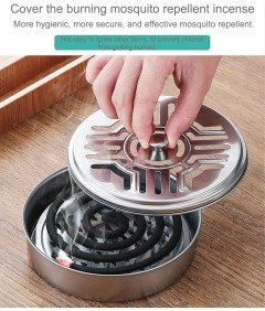 ZAYMDO Nosilec tuljave za komarje iz nerjavečega jekla Komplet 2 kosov srebrne barve