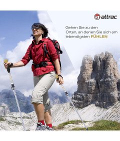 Lahke zložljive teleskopske pohodniške palice zlato z uporabo