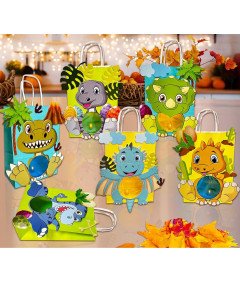 Zestaw do tworzenia własnych torebek z Motywem Dinozarów 6 Sztuk