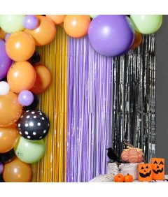 Dekoracja na Halloween Tło Pomarańczowe Fioletowe Czarne 3 Sztuki 1x2 m