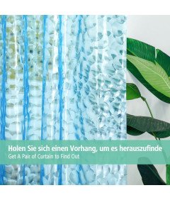 Zasłona Prysznicowa Niebieska 3D EVA Wodoodporna z Magnesami 107x183 cm