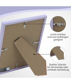 Muzilife Svetlo vijoličen fotografski okvir 20x25 cm Komplet 5 kosov