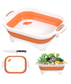 Gintan Zložljiva rezalna deska 3 v 1 z nožem Grey Multifunctional