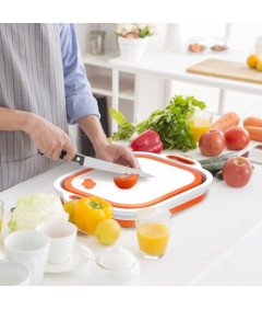 Gintan Zložljiva rezalna deska 3 v 1 z nožem Grey Multifunctional