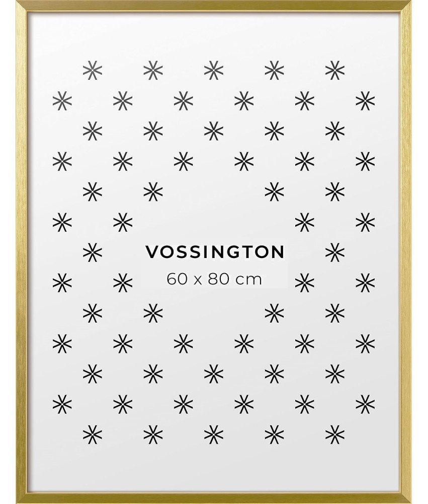 Vossington Nowoczesna Cienka Ramka na Zdjęcia Złota 60 x 80 cm