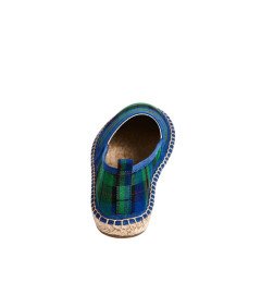 TALAMANTRA Damskie Espadryle Niebiesko-zielone w Kratkę Rozmiar 36