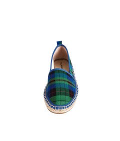 TALAMANTRA Damskie Espadryle Niebiesko-zielone w Kratkę Rozmiar 36