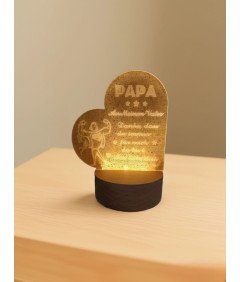 Lampka Nocna LED dla Taty na Prezent z Napisami po Niemiecku 11 x 19cm