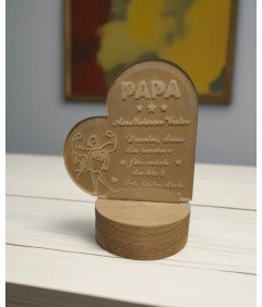 Lampka Nocna LED dla Taty na Prezent z Napisami po Niemiecku 11 x 19cm