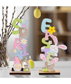 Velikonočne namizne dekorativne lesene plošče 18cm 2pcs