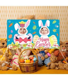 Fotografska stena Velikonočni zajec banner 75x139cm