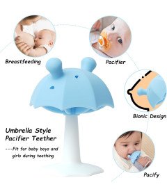 Baby Teether Silikonski masažni pripomoček za dlesni BPA-Free Blue