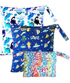 Torby na Pieluchy z Zamkiem Zestaw 3 Sztuki 28x30 cm x2 i 14x18 cm