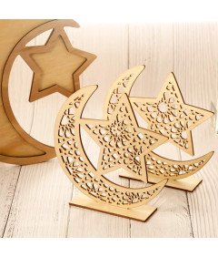 Lesena dekoracija za muslimanski praznik Ramadan Eid Mubarak 2pcs